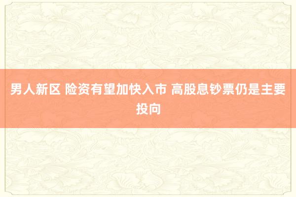 男人新区 险资有望加快入市 高股息钞票仍是主要投向
