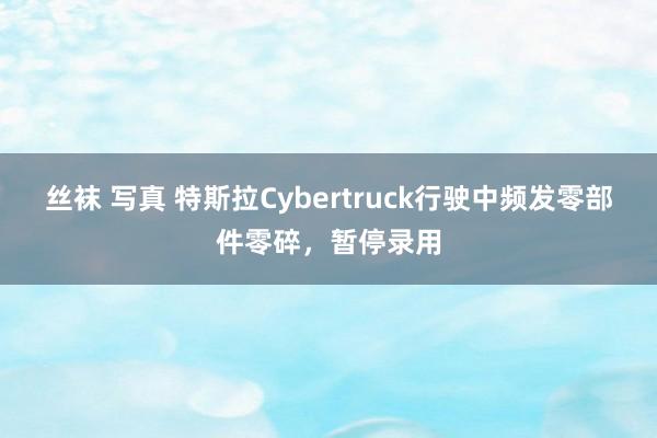 丝袜 写真 特斯拉Cybertruck行驶中频发零部件零碎，暂停录用