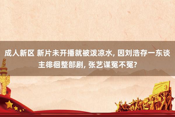 成人新区 新片未开播就被泼凉水， 因刘浩存一东谈主徘徊整部剧， 张艺谋冤不冤?