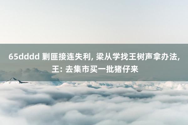 65dddd 剿匪接连失利， 梁从学找王树声拿办法， 王: 去集市买一批猪仔来