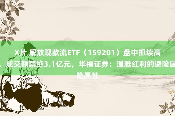 X片 解放现款流ETF（159201）盘中抓续高潮，成交额禁绝3.1亿元，华福证券：温雅红利的避险属性
